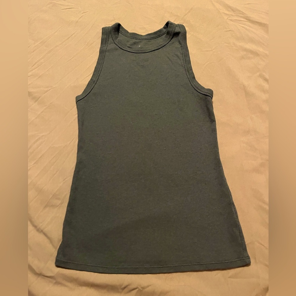 Army green tank top